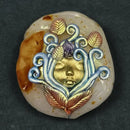 Carnelian Rock Goddess Face  FB2799 🌻🐘🌻
