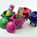 Cauldron with Lid | Cast Iron Smudge Pot | Potion Cauldron with Surprise Smudge Stick FB261 🪭1 🌿