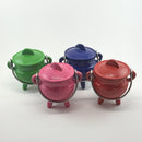 Cauldron with Lid | Cast Iron Smudge Pot | Potion Cauldron with Surprise Smudge Stick FB261 🪭1 🌿