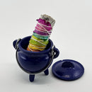 Cauldron with Lid | Cast Iron Smudge Pot | Potion Cauldron with Surprise Smudge Stick FB261 🪭1 🌿