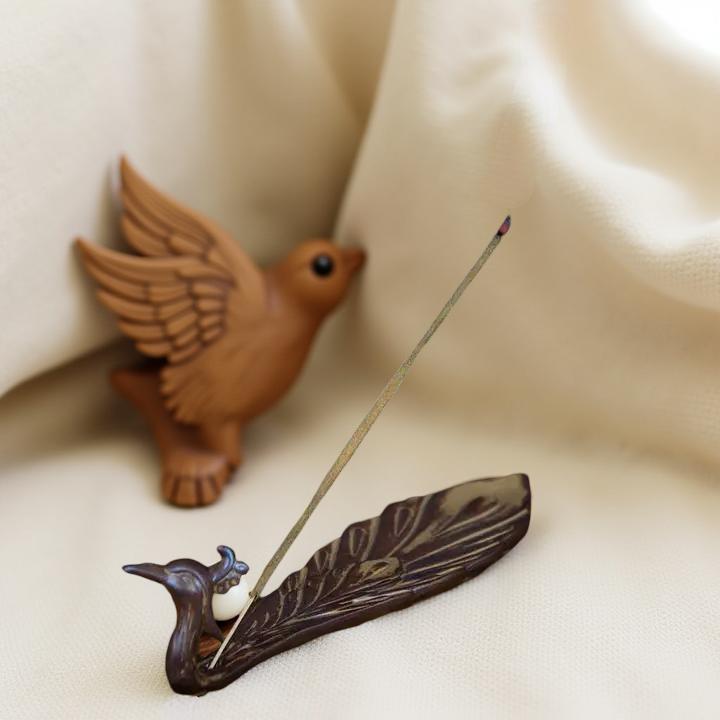 Ceramic Peacock Stick Incense Holder FB2262 🦚