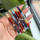 Chakra Beaded Gemstone Stretchy Bracelet FB2002 💜💛💚🧡♥️