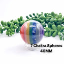 Chakra Bonded Seven Stone Sphere, with small stand FB2617 🌻