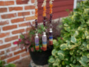 Chakra Gemstone Chips & Point Pendulum FB1649