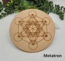 Chakra Carved Heart Wood Box Flower of Life, or Oval Palm Stone Symbol Collection FB2501 💙