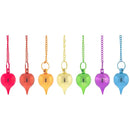 Chakra Colors Metal Sephoroton Pendulum, Set of 7 FB3500