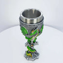 Medieval Green Dragon Stainless Steel Chalice 🐉 FB1659