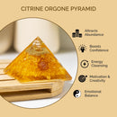 Citrine Orgone / Orgonite with Copper Spiral Pyramid FB3319 🪽