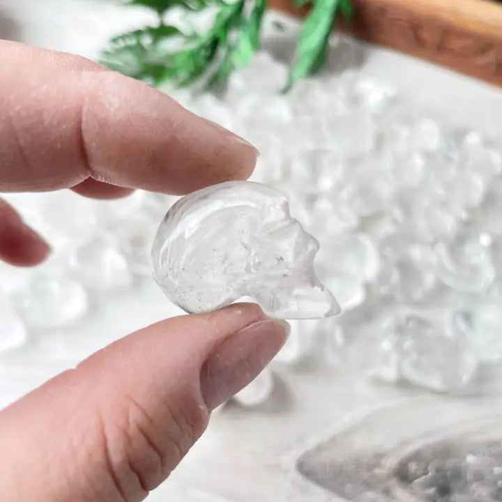 Clear Quartz Mini Skull FB3013 🌸🪽🌸