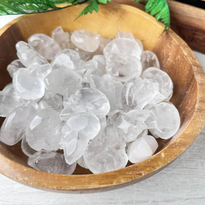 Clear Quartz Mini Skull FB3013 🌸🪽🌸