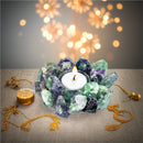 Cluster Rough Gemstone T-Light Holder FB1104 🌛🪷🌛