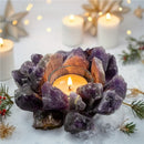 Cluster Rough Gemstone T-Light Holder FB1104 🌛🪷🌛