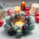 Cluster Rough Gemstone T-Light Holder FB1104 🌛🪷🌛