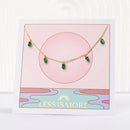 Gemstone Drop Confetti Necklace, Assorted Gemstones FB1899 🌳