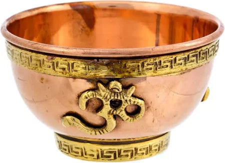 Copper Blessing / Offering / Altar Bowls with Etching / Emblems FB1579 🔥