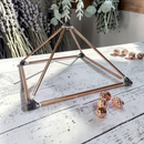 Copper Pyramid, 18", with Chakra Stones Orgone Corners  💚💚 FB1402