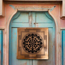 Copper Sri Yantra Square Grid Base / Plate FB2202 🍃