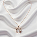 Crescent Moon & Opal Star Necklace FB2943 🌟