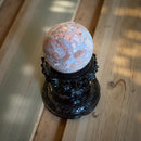 Cotton Candy Agate Sphere with Wood Stand FB2507 🌸