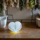Selenite Heart with Etched Angel Wings from Morocco FB1802 💖💖