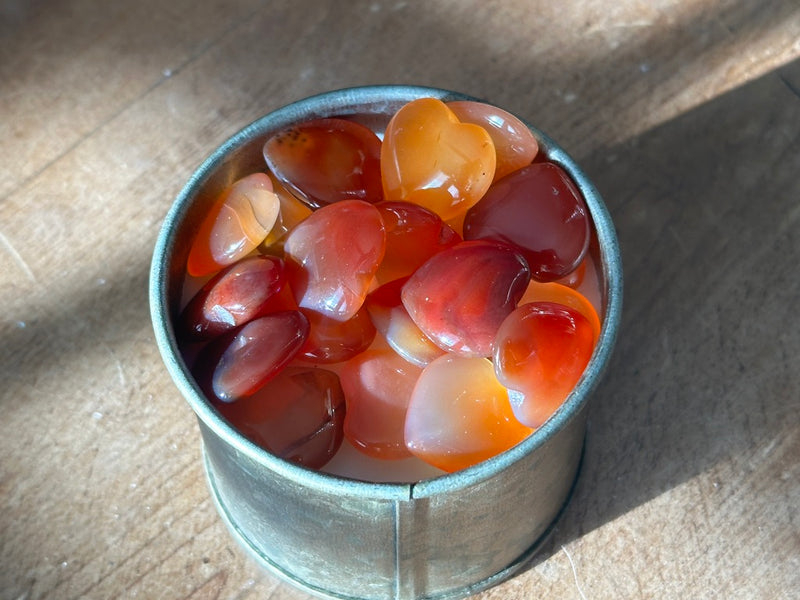 Carnelian Pocket Heart for personal power, vitality and passion FB1360