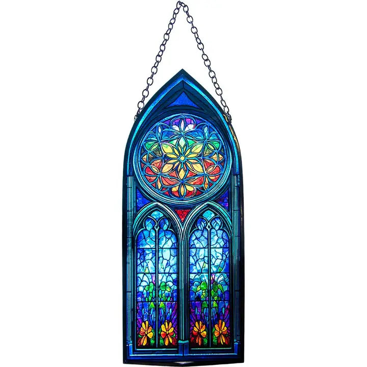Glass Cathedral Shape Assorted Sun Catchers FB2888  🍃