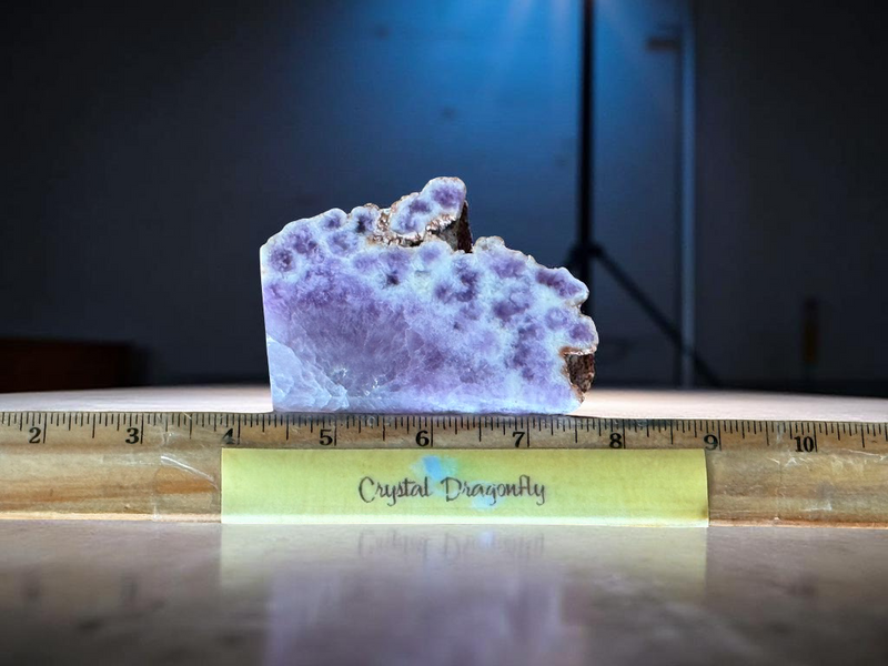 Purple Fluorite Slab with Stand for Display or Crystal Grids FB2511 💜