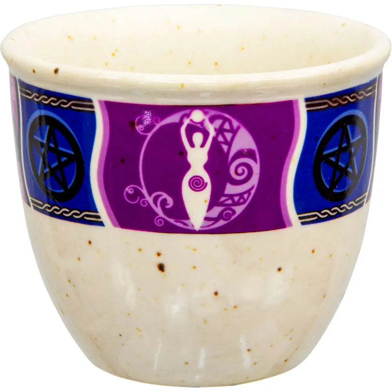 Goddess Cream Ceramic Smudge Pot / Bowl, Incense Burner FB1928 🌿