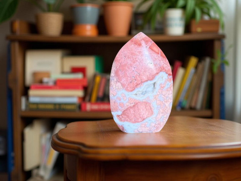 Cotton Candy Agate Tear Drop Polished Free Form FB3023 💜