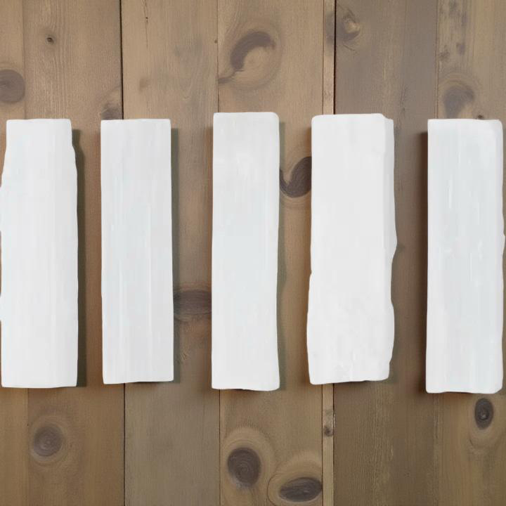 Selenite Rough Rectangular Pieces, Orange or White, Sets of 5 FB2587 🧡