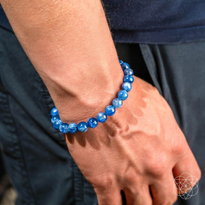 Rare Polished Kyanite Bracelet - My Truth, My Power – CI601 💜
