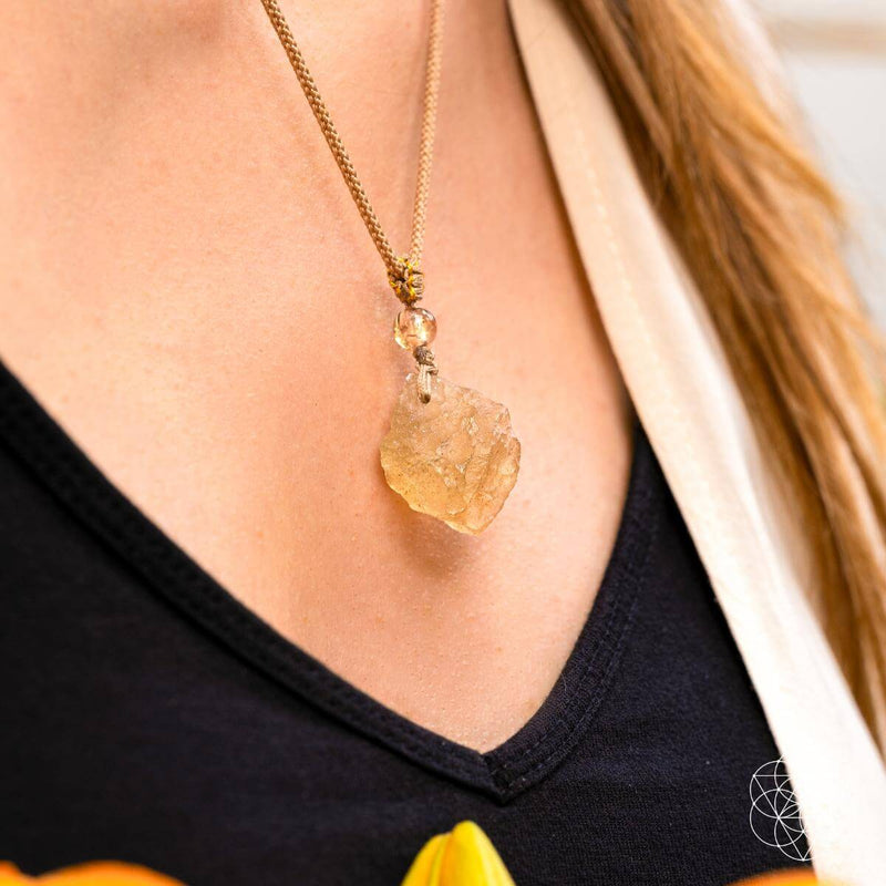 The Destiny Relic – Libyan Desert Glass Pendant CI606 🌟