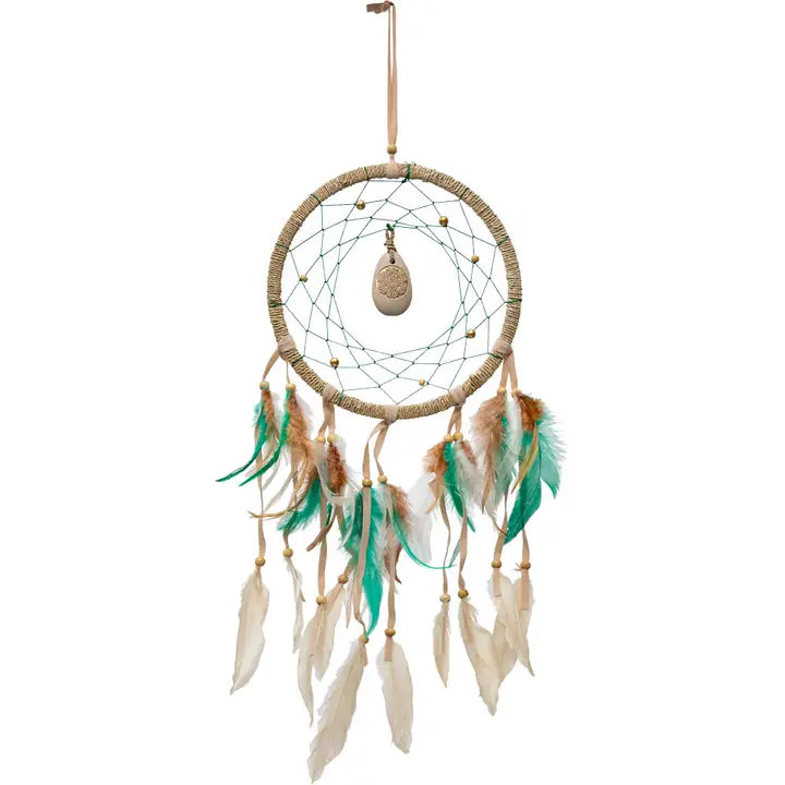Natural River Stone, Flower of Life Dream Catcher FB1381 🌟