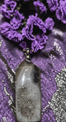 Agate Drusy Gray or Brown Point / Tower FB2561 🪔