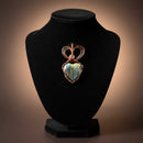 Gemstone hearts wire wrapped in Sterling Silver or Copper FB1121