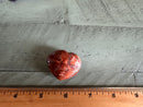 Brecciated Jasper, Rhodonite, or Amethyst Chevron Puffy Pocket Hearts FB1427 💜