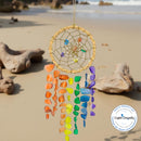 Dreamcatcher with Beach Glass Wind Chimes FB2203  🍃