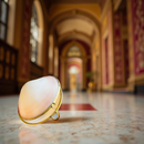 Gold Edged Naturel Shell Compact FB2062 🍃