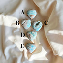 Blue Aragonite Carved Hearts FB2540 💦