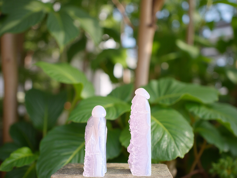Blue Lace Agate Drusy Standing Point (Tower) FB2941 🌸