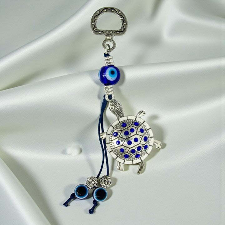 Evil Eye Talisman Blue Crystal Encrusted Turtle FB3200 💙🍃💙