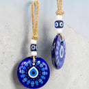 Glass Evil Eye Talisman with Circle of Elephants Spirit Animal FB1678 🧿🐘🧿
