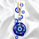 Glass Evil Eye Talisman with Circle of Elephants Spirit Animal FB1678 🧿🐘🧿