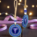 Glass Evil Eye Wall Hanging Talisman with Elephant Spirit Animal FB1048 🧿🐘🧿