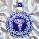 Glass Evil Eye Wall Hanging Talisman with Elephant Spirit Animal FB1048 🧿🐘🧿