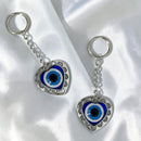 Evil Eye Butterfly, or Evil Eye Heart Key Ring FB2805 💙🧿💙
