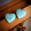 Amazonite Hearts from Madagascar for money, luck, love, and calm FB1032 💚
