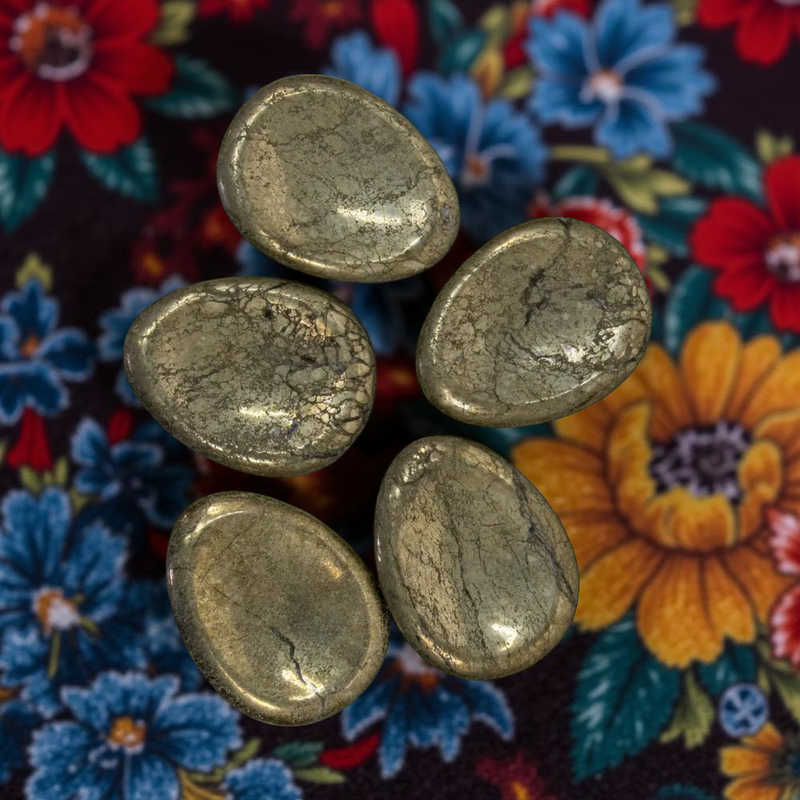 Pyrite Worry Stones, prosperity, success, abundance FB2100 💎