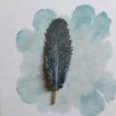 Black Ostrich Feather for Smudging, Large 10" to 14" FB3177🪶