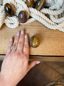 Gold Tiger Eye Eggs, prosperity, goals, new beginnings FB1571